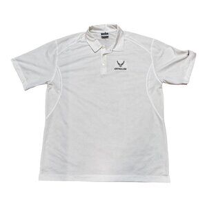 Nike Golf Dri-Fit Air Force XL Polo Shirt White Golf Football Lightweight READ